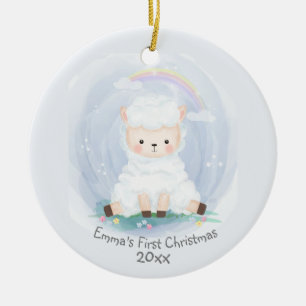 Little Lamb for Baby's First Christmas Ceramic Ornament