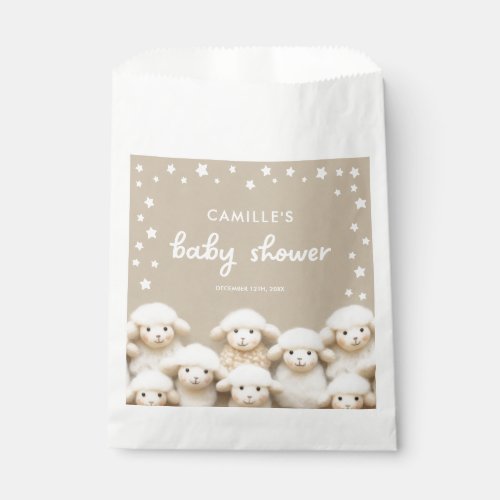 Little Lamb Gender Neutral Baby Shower Favor Bag