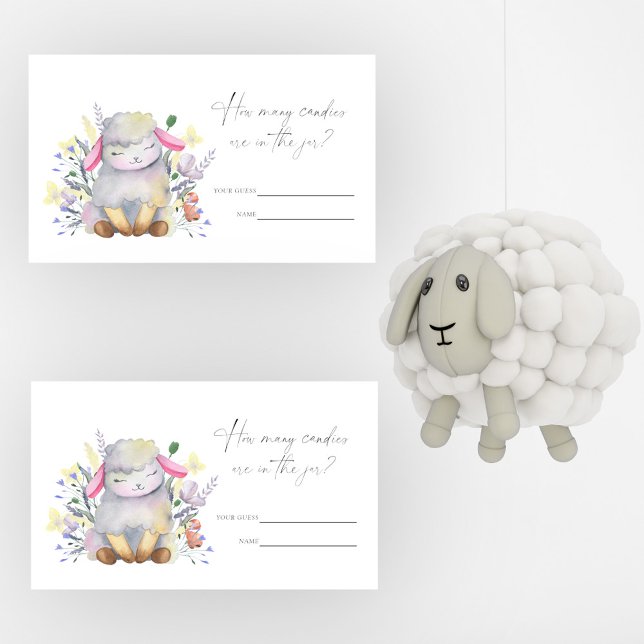 Little lamb - Guess how many candies game Enclosure Card (Creator Uploaded)