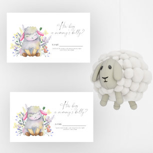 Little Lamb How big is mommy's belly game Enclosure Card