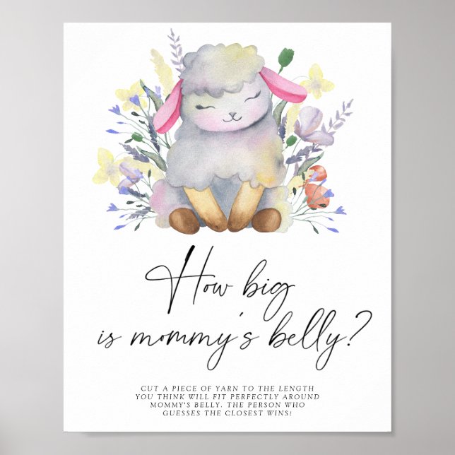 Little lamb - how big is mommy's belly game  poster (Front)