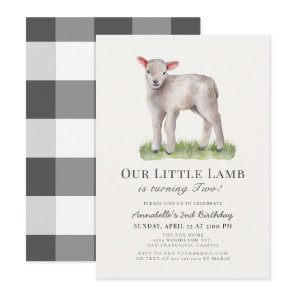 Little Lamb Kids Birthday Invitation