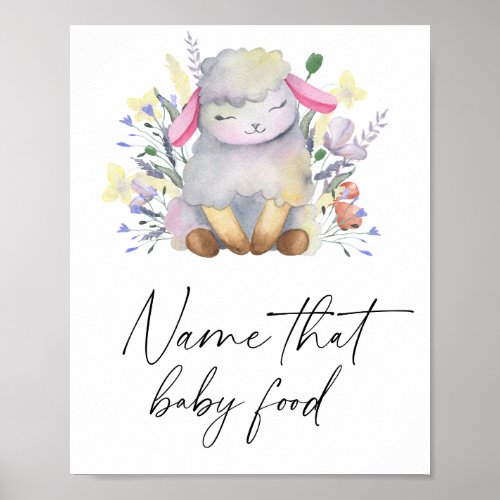 Little lamb _ name that baby food poster