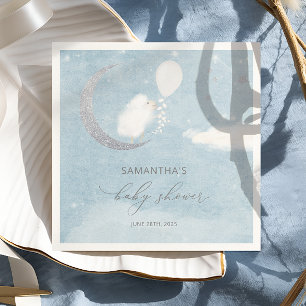Little Lamb on the Moon Baby Shower Napkins