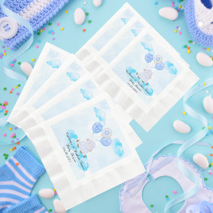 Little Lamb Soaring High in Boy Blue Balloons Napkins