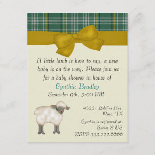 Little Lamb Sweet baby shower invitation