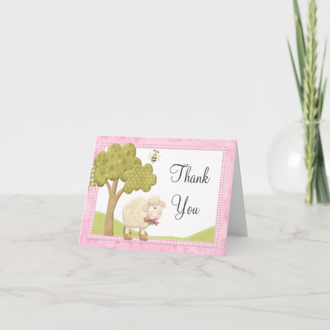 Little Lamb Thank You Card (Front)