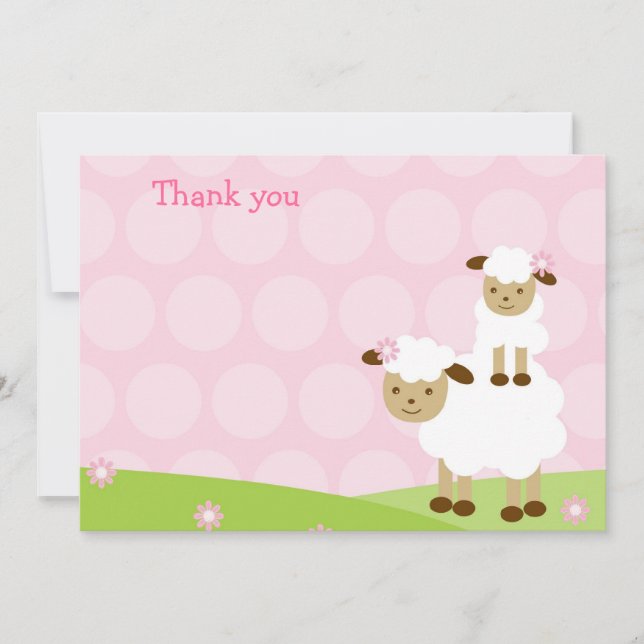 Little Lamb Thank You Cards (Front)