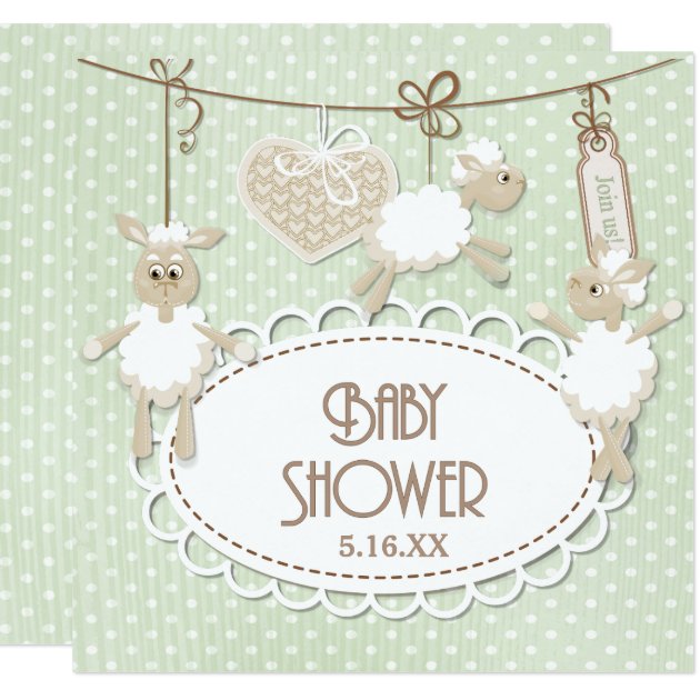 Little Lamb Toys Baby Shower Invitation