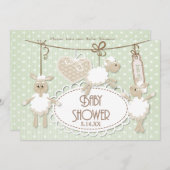 Little Lamb Toys Baby Shower Invitation (Front/Back)