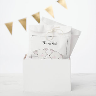 Little Lamb Twins Baby Shower Favor Bag
