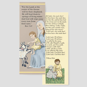 Little lamb who made thee bookmarks
