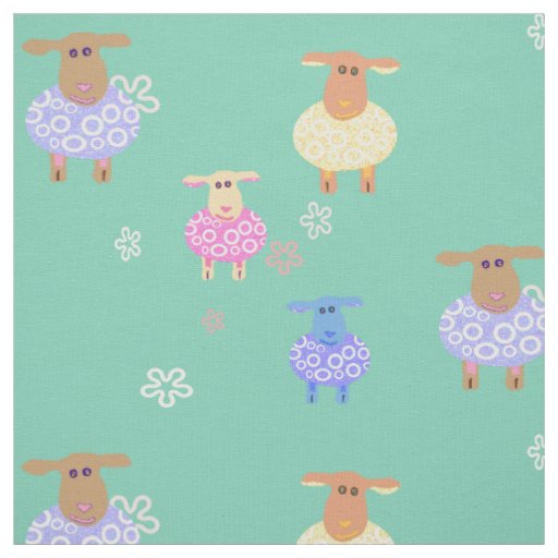 Little lambs nursery fabric