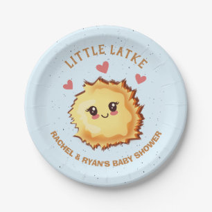 Little Latke Hanukkah Baby Shower Paper Plates