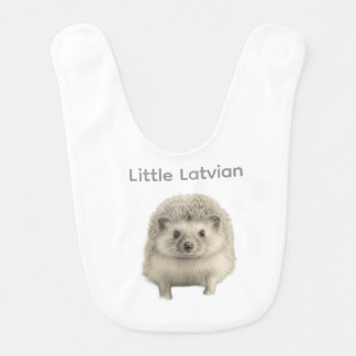 Little Latvian cute hedgehog baby bib