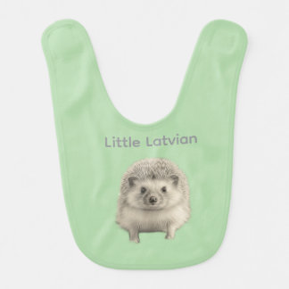 Little Latvian cute hedgehog baby bib