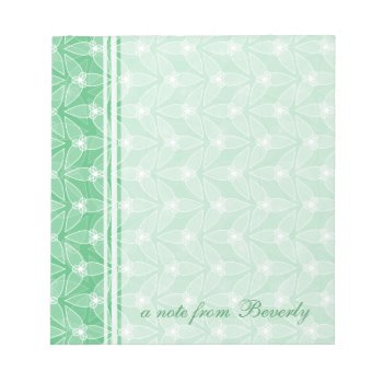 Little Leaf Personalized Notepad - Mint by StriveDesigns at Zazzle