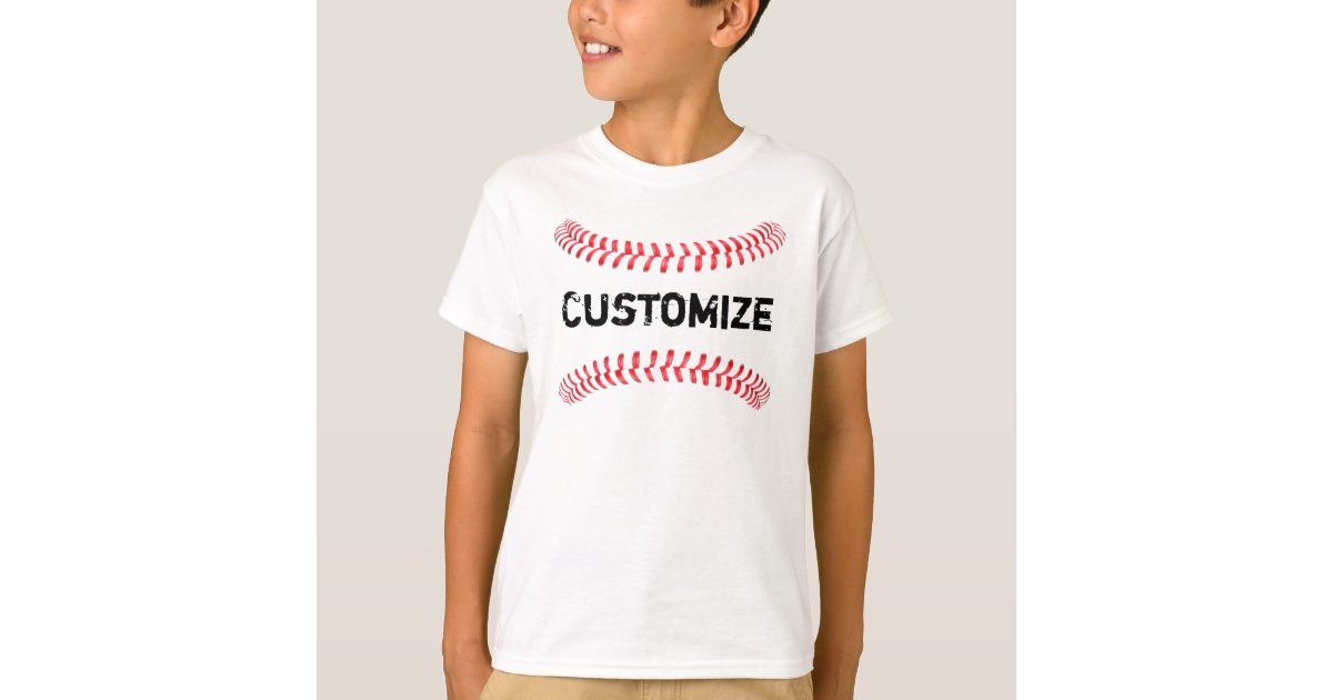 Little League Personalized T-Shirt - 10 / Light Pink