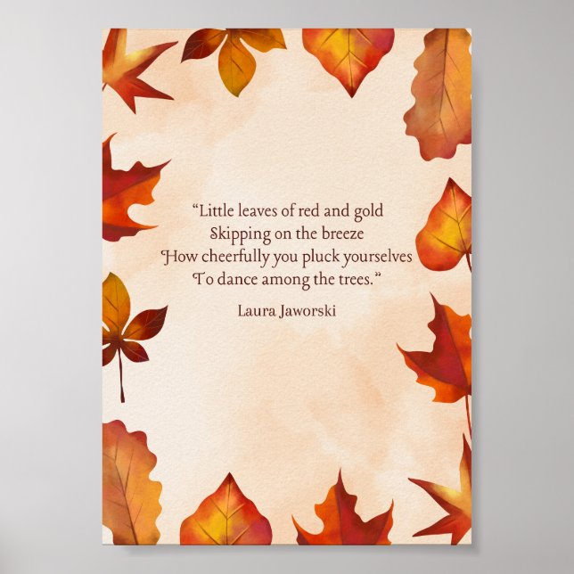 Little Leaves by Laura Jaworski Poster (Front)