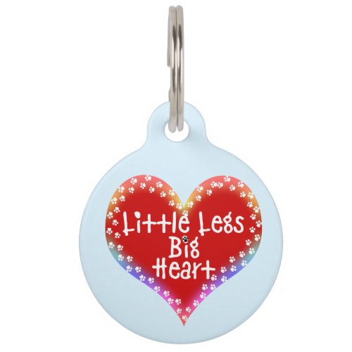 Little Legs Big Heart Paw Prints Pet ID Tag