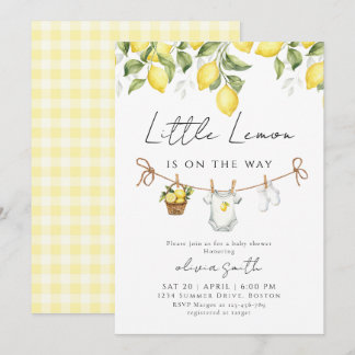 Little Lemon Baby Shower  Invitation
