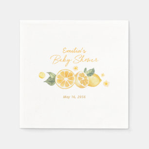 Little Lemon Baby Shower Personalized Napkins