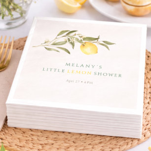 Little Lemon Citrus Baby Shower Napkins