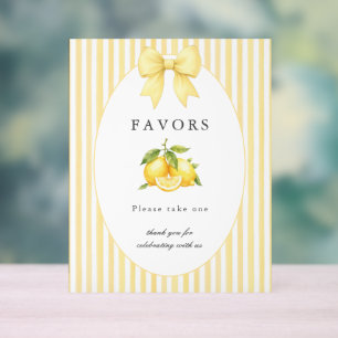 Little Lemon Mama's Main Squeeze Baby Shower Favor Acrylic Sign