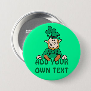Little Leprechaun - Add Your Own Text Pinback Button