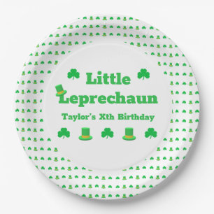 Little Leprechaun Birthday Paper Plates