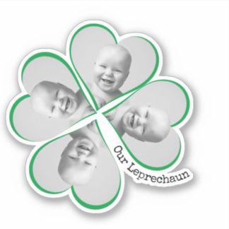 Little Leprechaun Custom Photo St Patricks Day Sticker