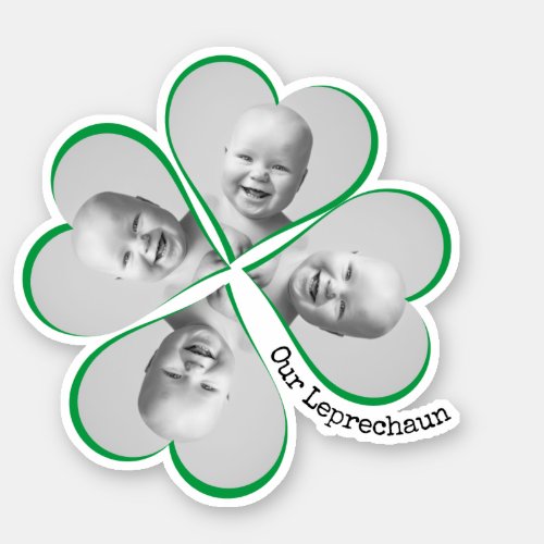 Little Leprechaun Custom Photo St Patricks Day Sticker