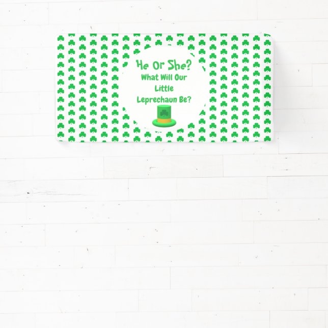 Little Leprechaun Gender Reveal Banner (Insitu)