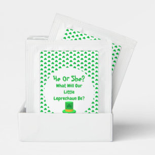 Little Leprechaun Gender Reveal Tea Bag Drink Mix