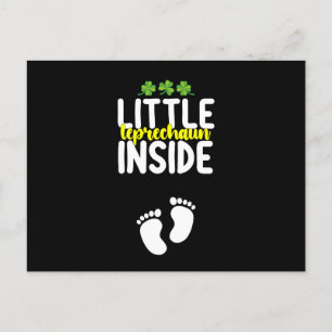Little Leprechaun Inside Pregnancy Pregnant Mom Postcard
