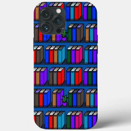 Little Library Book Shelves Teal iPhone 13 Pro Max Case