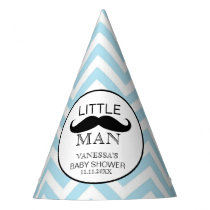 Little Lil' Man Mustache Boy Baby Shower Birthday Party Hat