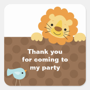 Little Lion and Bird Stickers