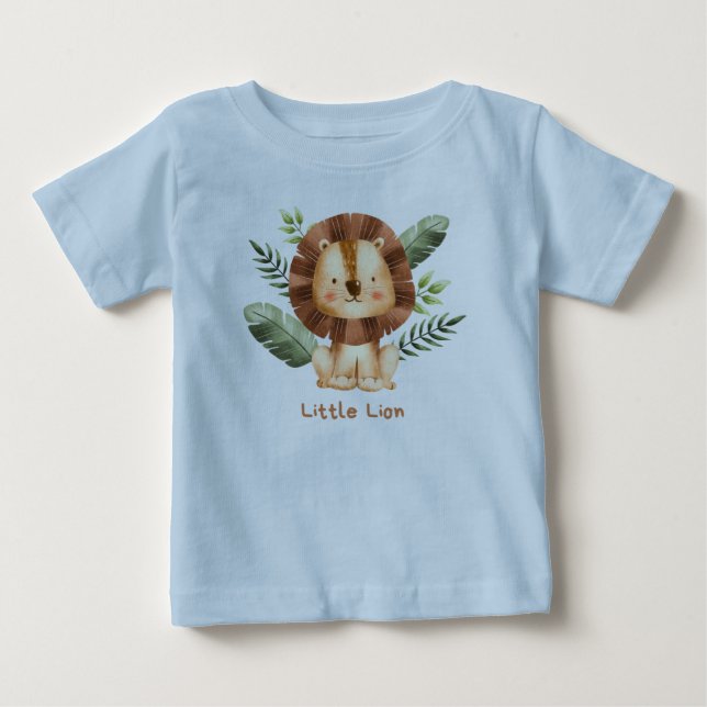Little Lion Baby T-Shirt: Adorable Brown Lion Desi T-Shirt (Front)