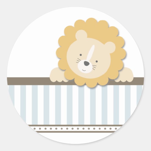 Little Lion {Blue} | Stickers (Front)