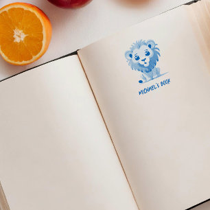 Little Lion Bookplate Self-inking Stamp