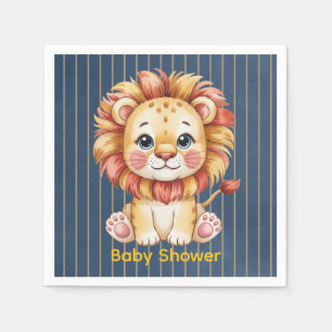 Little Lion Boy Baby Shower Napkins