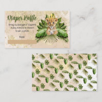 Little Lion Cub Tropical Baby Shower Diaper Raffle