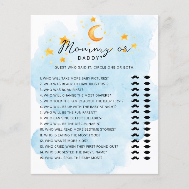 Little Lion Its a Boy Mommy or Daddy Baby Shower (Front)