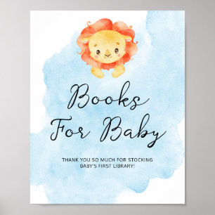 Little Lion Its a Boy Watercolor Books For Baby Poster