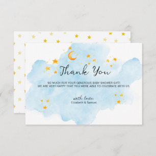 Little Lion Its a Boy Watercolor Thank You Card