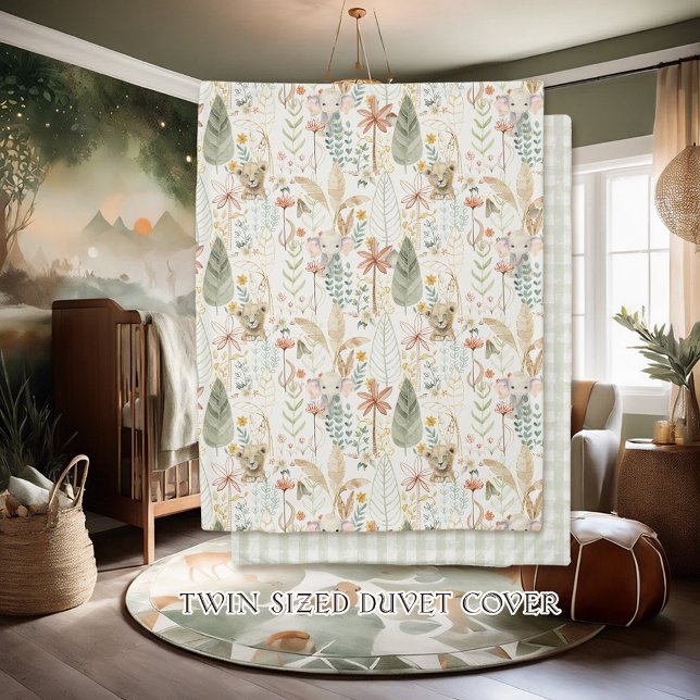 Little Lion King Safari Jungle Boy Baby Nursery Duvet Cover (Creator Uploaded)