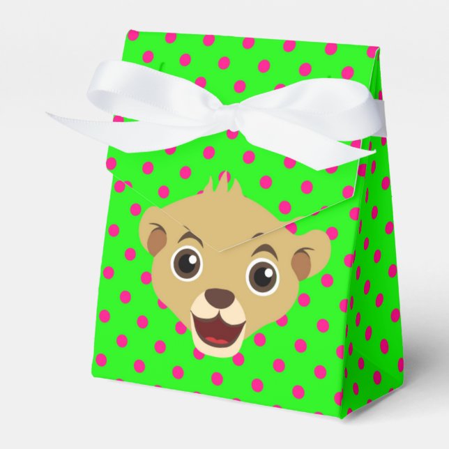 Little Lion Party Favor Box (Front Side)