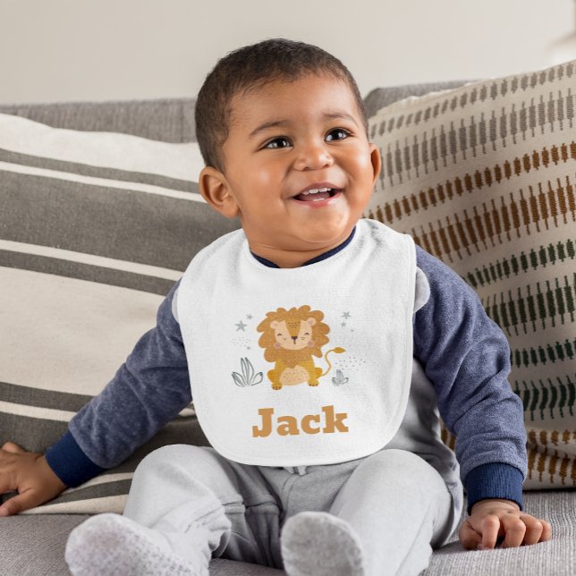 Little Lion Personalized Baby Bib (Creator Uploaded)