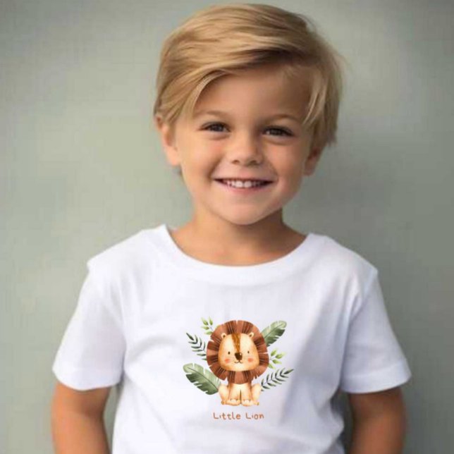 Little Lion Printed Modern White baby tshirt  (Creator Uploaded)